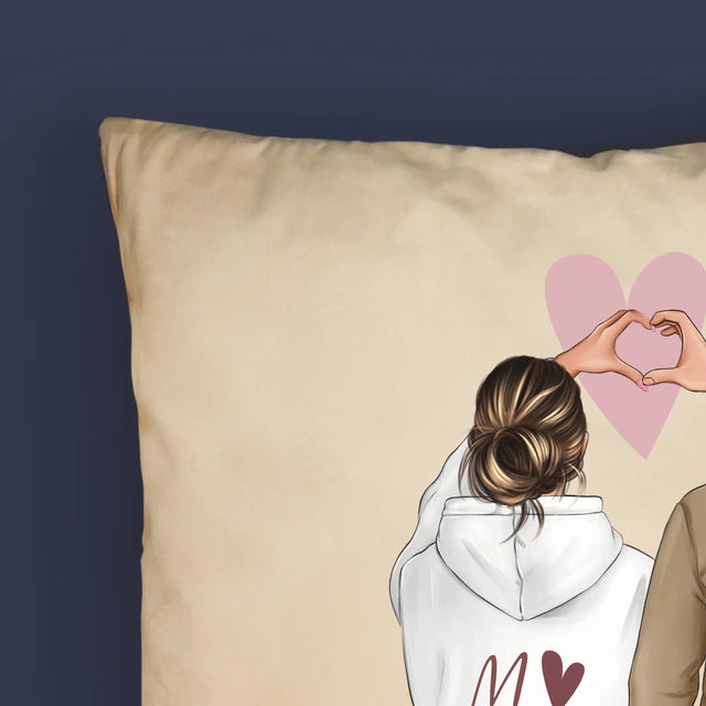 Creator De Personaj: Cuplu Inimă - Pernă (Cu Fotografie)