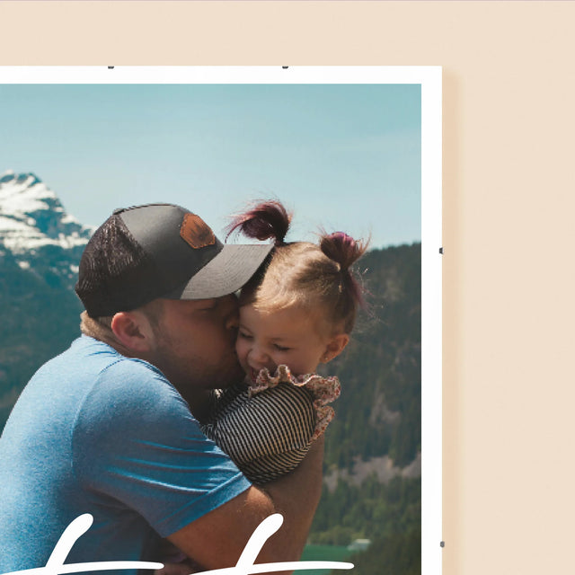 Fotografie și semnătură: Dedicație Tată de neînlocuit - Poster personalizat | RO