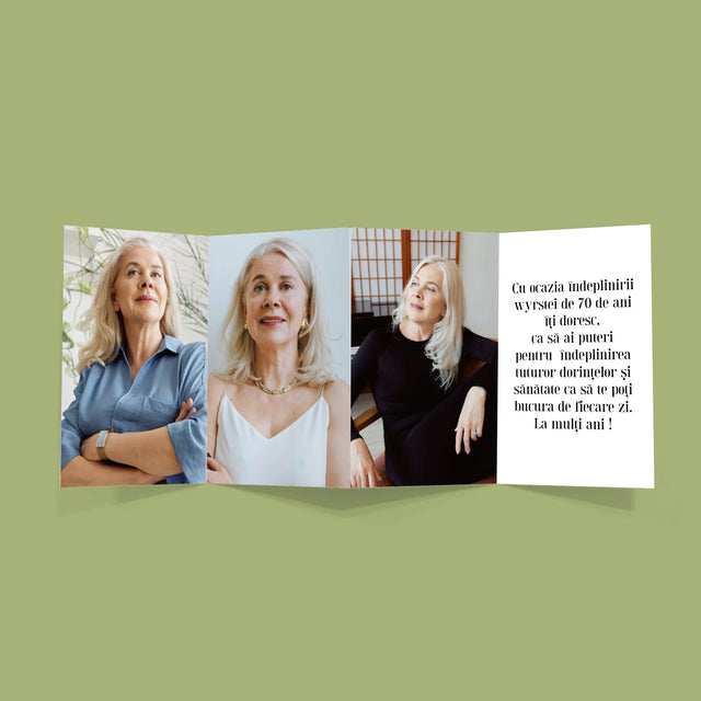 Cuvânt Din Fotografii: 70 Zi De Naștere - Set Mare Fotografii Pliante