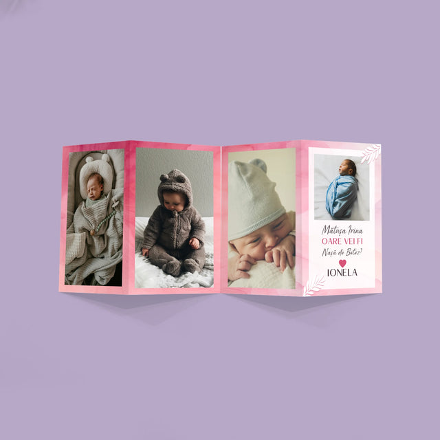 Colaj De Fotografii: Cerere Pentru Nașă De Botez - Set Mare Fotografii Pliante