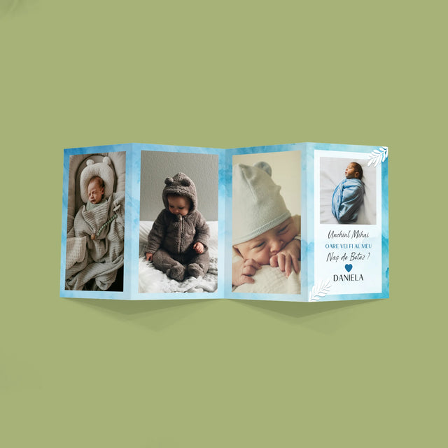 Colaj De Fotografii: Cerere Pentru Naș De Botez - Set Mare Fotografii Pliante