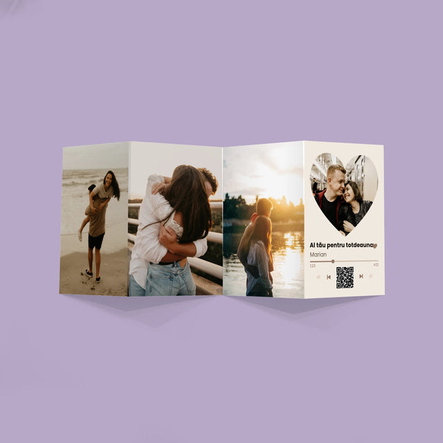 Fotografie Si Semnătură: Cântecul Nostru Inimă Cod Qr - Set Mare Fotografii Pliante