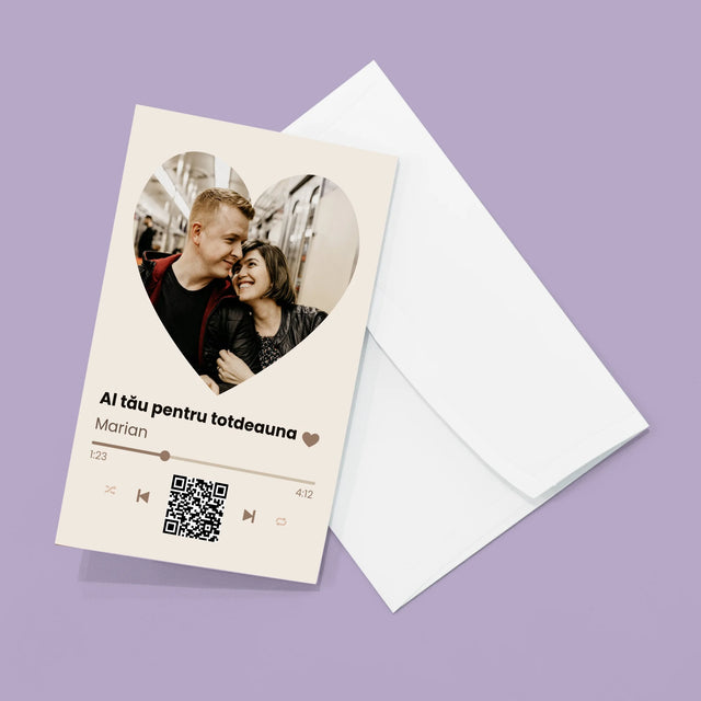 Fotografie Si Semnătură: Cântecul Nostru Inimă Cod Qr - Set Mare Fotografii Pliante
