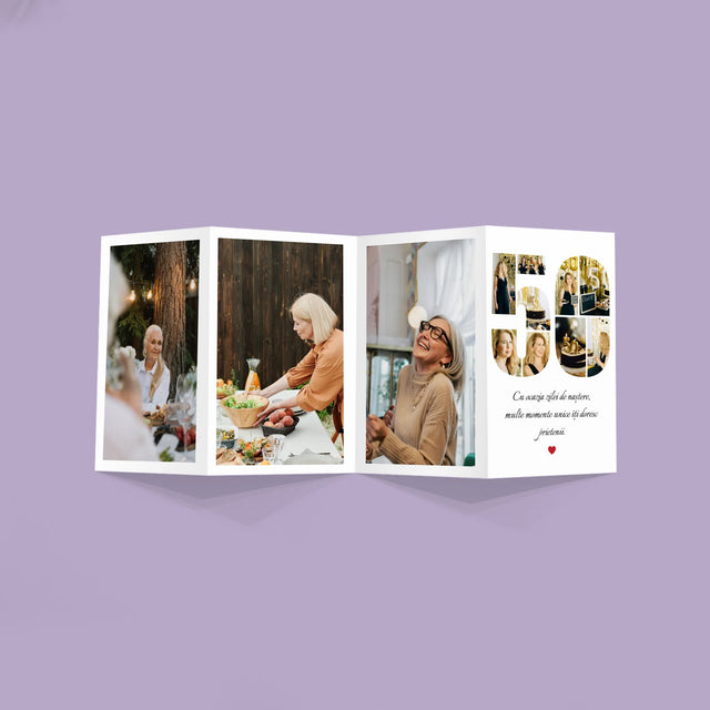 Formă Din Fotografii: A 50 Zi De Naștere - Set Mare Fotografii Pliante