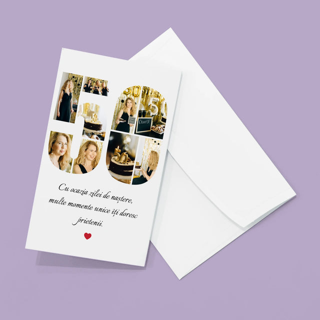 Formă Din Fotografii: A 50 Zi De Naștere - Set Mare Fotografii Pliante