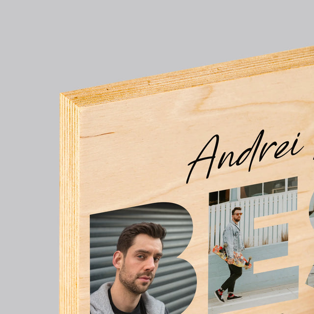 Cuvânt Din Fotografii: Best Teacher - Imprimare Pe Lemn (Horizontală)