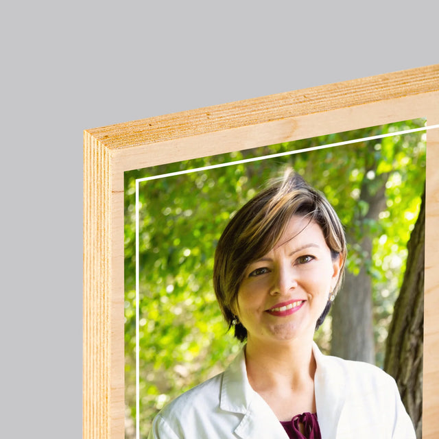 Fotografie Si Semnătură: Doctore Vă Mulțumesc - Imprimare Pe Lemn (Horizontală)