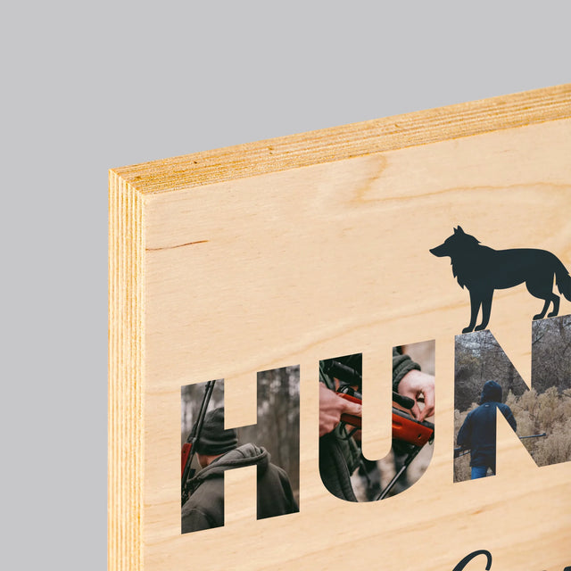 Cuvânt Din Fotografii: Hunter - Imprimare Pe Lemn (Horizontală)