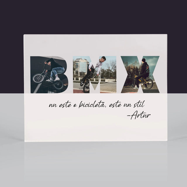 Cuvânt Din Fotografii: Bmx - Bloc Acrilic