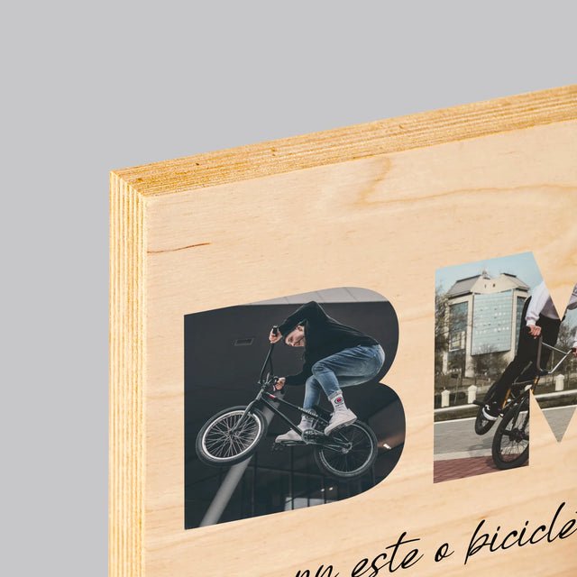 Cuvânt Din Fotografii: Bmx - Imprimare Pe Lemn (Horizontală)