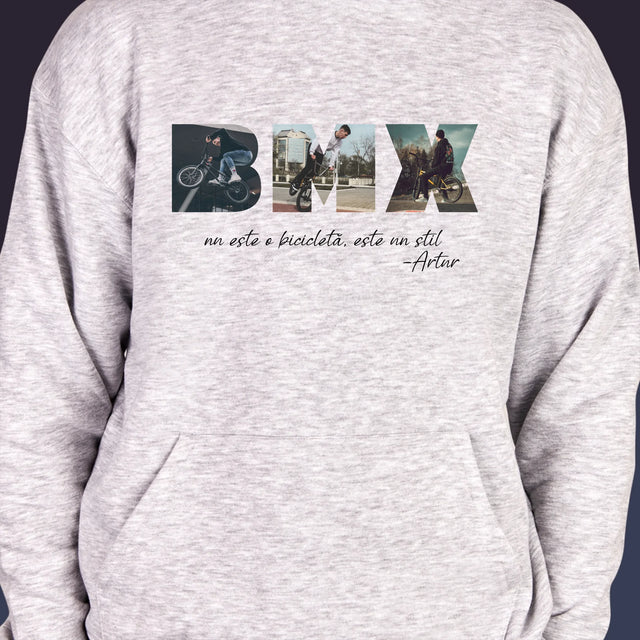 Cuvânt Din Fotografii: Bmx - Hanorac Cu Glugă Pentru Bărbați