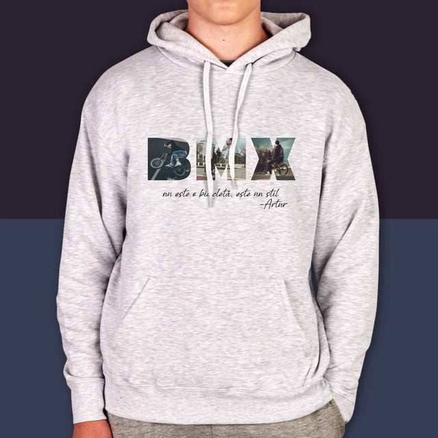Cuvânt Din Fotografii: Bmx - Hanorac Cu Glugă Pentru Bărbați