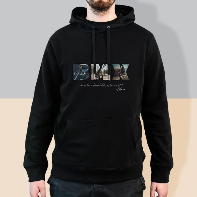 Cuvânt Din Fotografii: Bmx - Hanorac Cu Glugă Pentru Bărbați