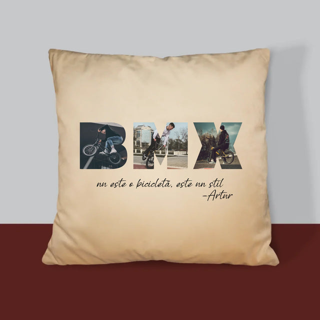 Cuvânt Din Fotografii: Bmx - Pernă (Cu Fotografie)