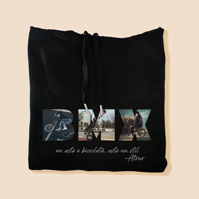 Cuvânt Din Fotografii: Bmx - Hanorac Cu Glugă Pentru Bărbați