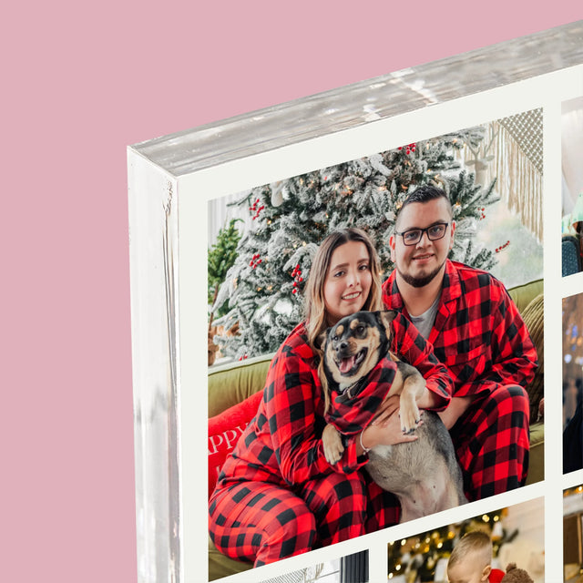 Colaj De Fotografii: Sărbători Fericite - Bloc Acrilic