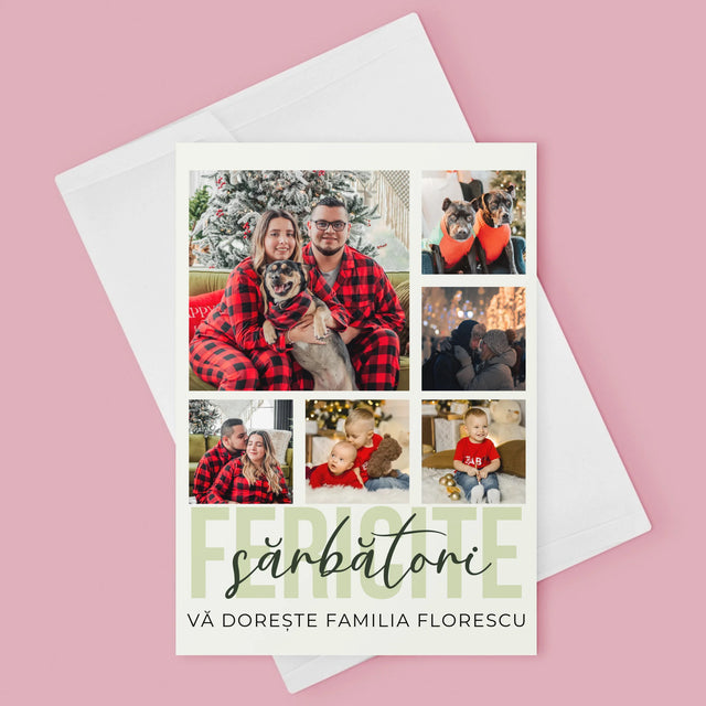 Colaj De Fotografii: Sărbători Fericite - Card Cu Felicitări