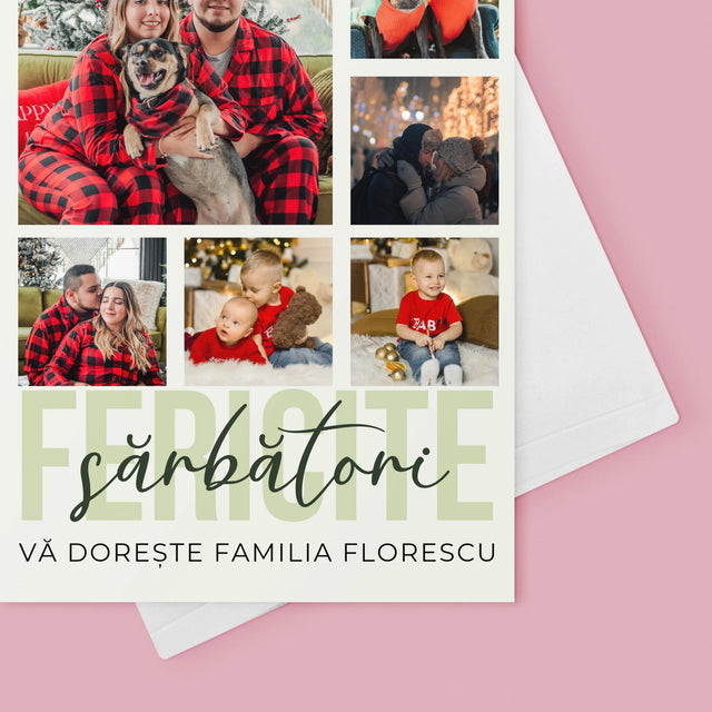 Colaj De Fotografii: Sărbători Fericite - Card Cu Felicitări