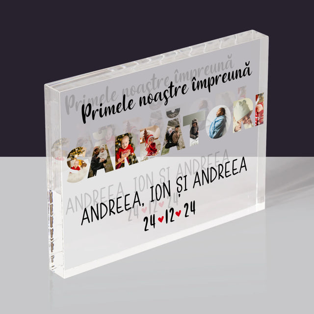 Cuvânt Din Fotografii: Primele Sărbători Împreună - Bloc Acrilic