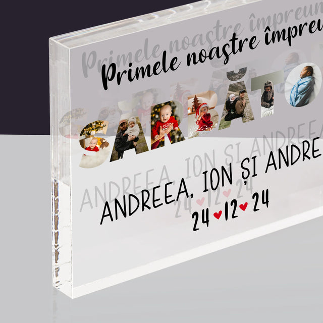 Cuvânt Din Fotografii: Primele Sărbători Împreună - Bloc Acrilic