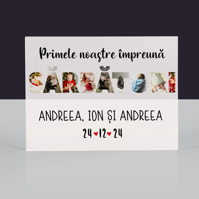 Cuvânt Din Fotografii: Primele Sărbători Împreună - Bloc Acrilic