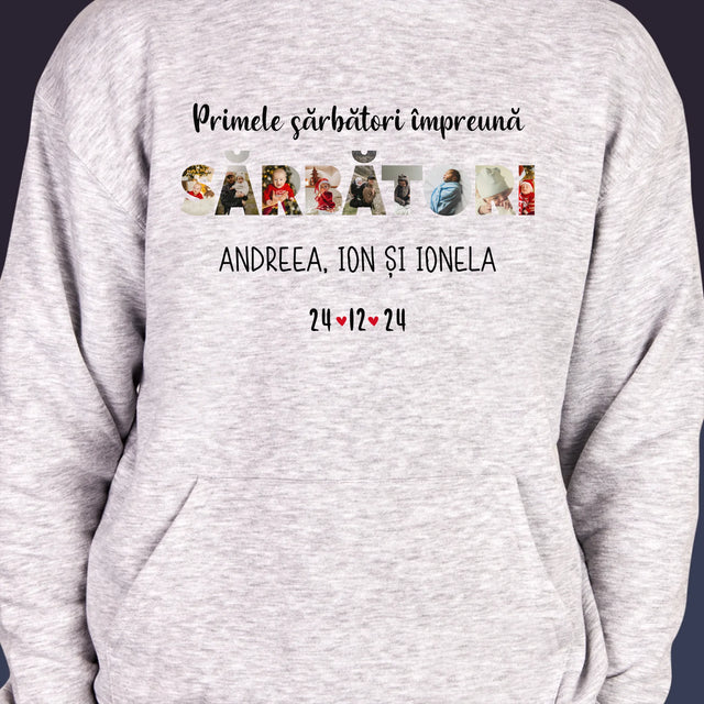 Cuvânt Din Fotografii: Primele Sărbători Împreună - Hanorac Cu Glugă Pentru Bărbați