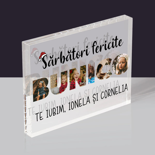 Cuvânt Din Fotografii: Sărbători Fericite Bunico - Bloc Acrilic