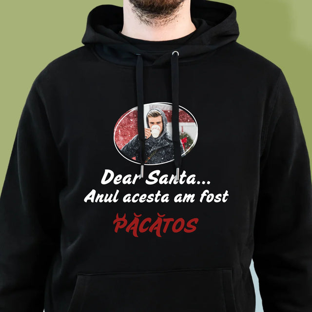 Fotografie Si Semnătură: Păcătos - Hanorac Cu Glugă Pentru Bărbați