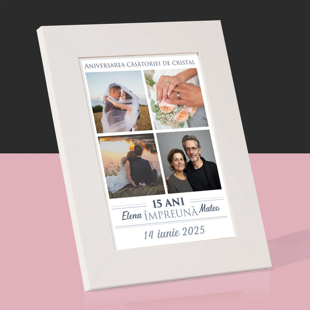 Colaj De Fotografii: 15 Ani Împreună - Ramă Pentru Fotografii (Horizontală)
