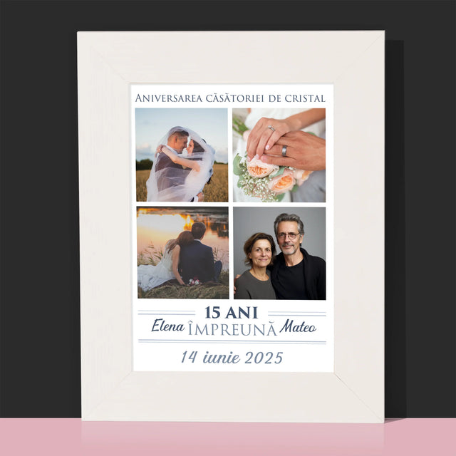 Colaj De Fotografii: 15 Ani Împreună - Ramă Pentru Fotografii (Horizontală)