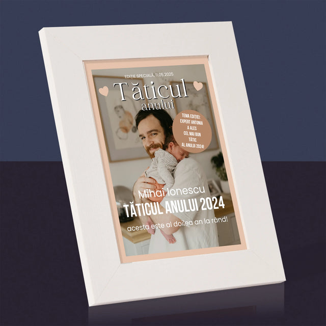 Copertă Derevistă: Tăticul Anului - Ramă Pentru Fotografii (Horizontală)