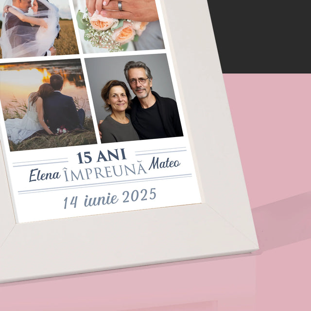 Colaj De Fotografii: 15 Ani Împreună - Ramă Pentru Fotografii (Horizontală)