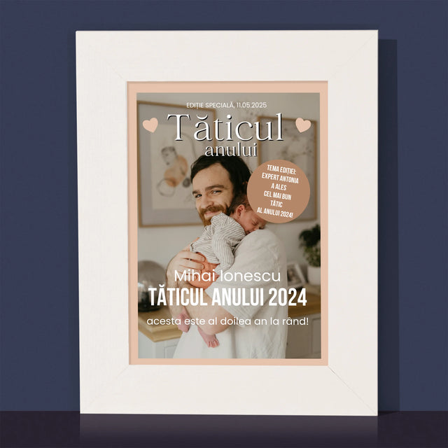 Copertă Derevistă: Tăticul Anului - Ramă Pentru Fotografii (Horizontală)