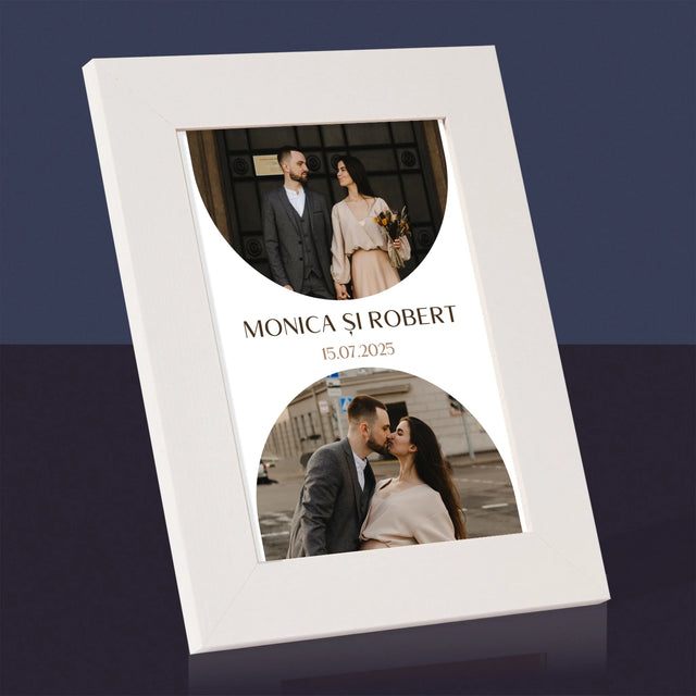 Colaj De Fotografii: Data Nunții - Ramă Pentru Fotografii (Horizontală)