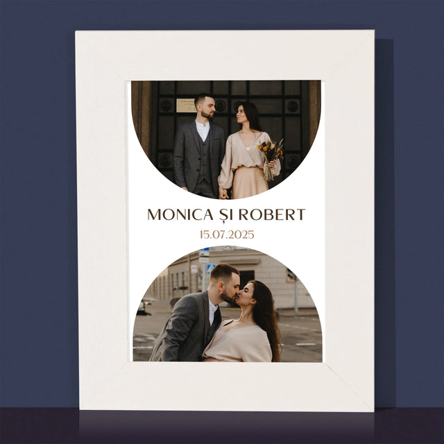 Colaj De Fotografii: Data Nunții - Ramă Pentru Fotografii (Horizontală)