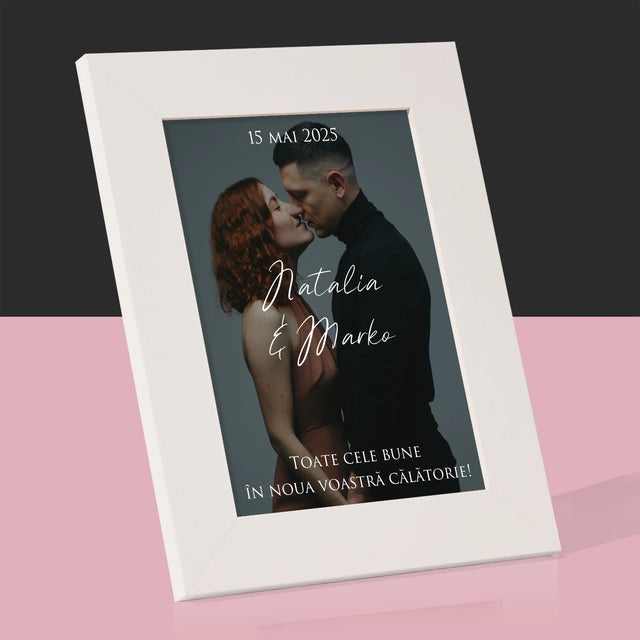 Fotografie Si Semnătură: Urări Fotografie De Nuntă - Ramă Pentru Fotografii (Horizontală)