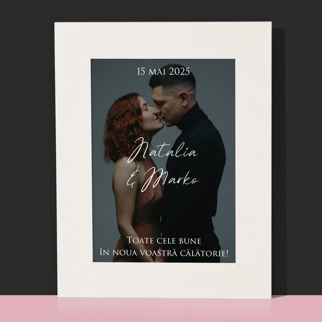 Fotografie Si Semnătură: Urări Fotografie De Nuntă - Ramă Pentru Fotografii (Horizontală)