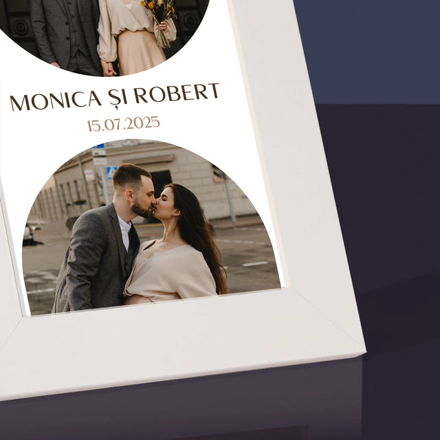 Colaj De Fotografii: Data Nunții - Ramă Pentru Fotografii (Horizontală)