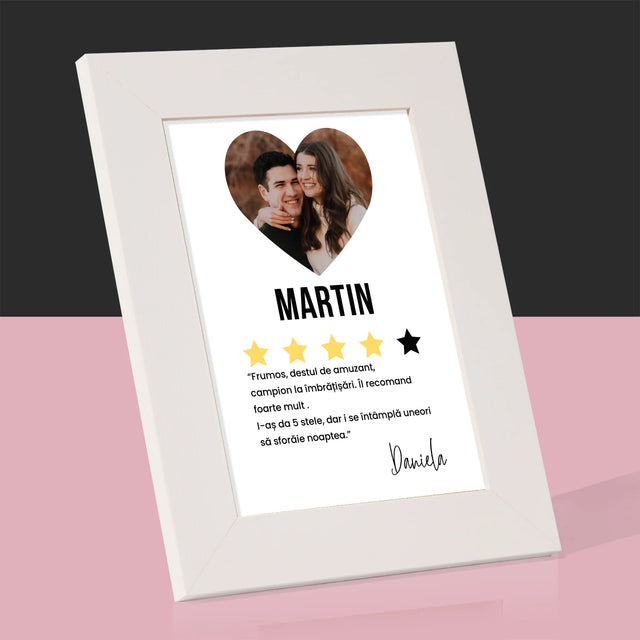 Fotografie Si Semnătură: Cel Mai Bun Băiat, Îl Recomand - Ramă Pentru Fotografii (Horizontală)