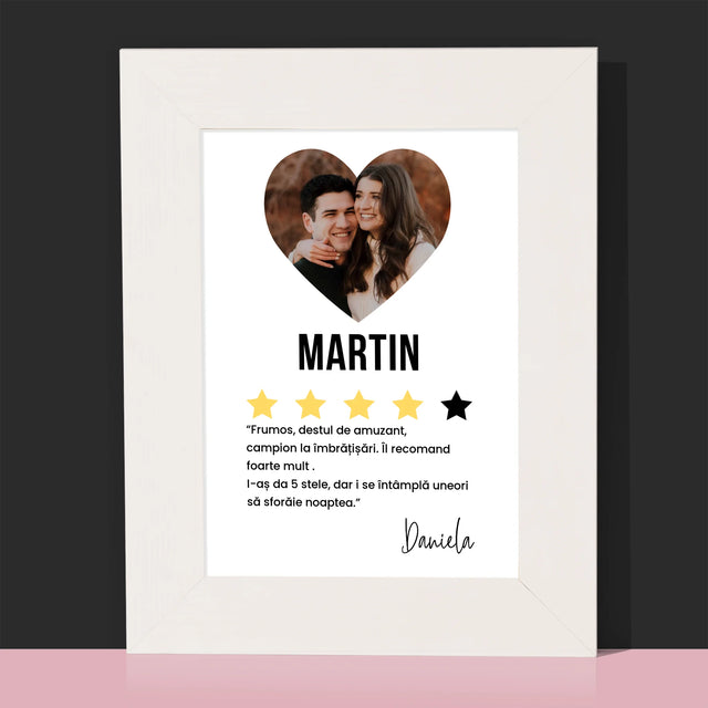 Fotografie Si Semnătură: Cel Mai Bun Băiat, Îl Recomand - Ramă Pentru Fotografii (Horizontală)