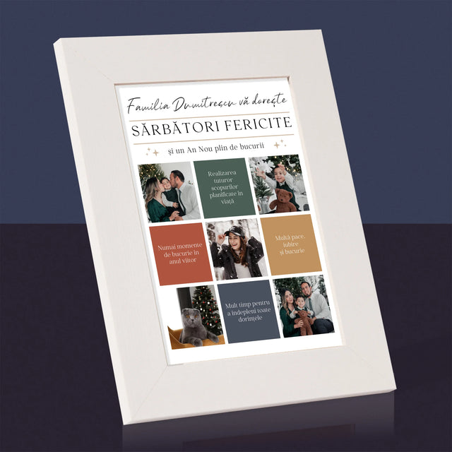 Colaj De Fotografii: Sărbători Fericite Urări - Ramă Pentru Fotografii (Horizontală)
