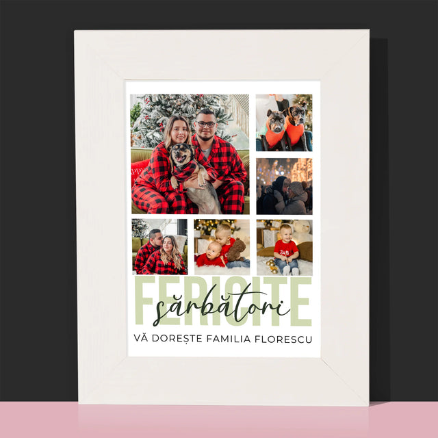 Colaj De Fotografii: Sărbători Fericite - Ramă Pentru Fotografii (Horizontală)
