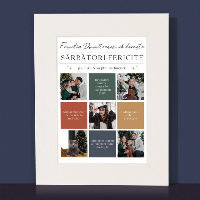 Colaj De Fotografii: Sărbători Fericite Urări - Ramă Pentru Fotografii (Horizontală)