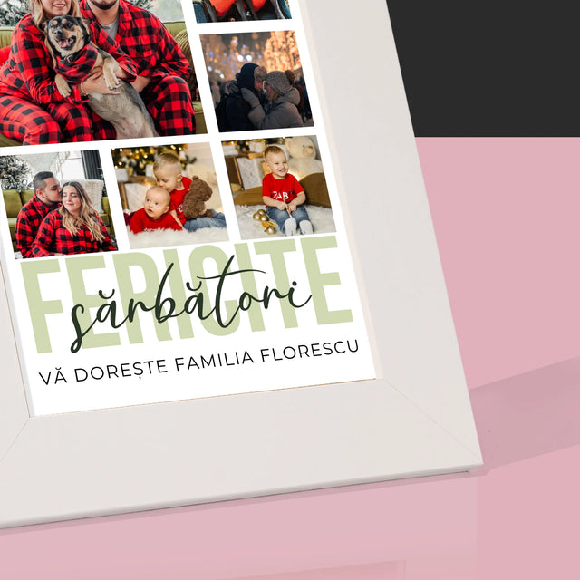 Colaj De Fotografii: Sărbători Fericite - Ramă Pentru Fotografii (Horizontală)