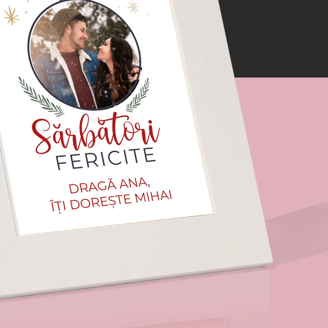 Fotografie Si Semnătură: Sărbători Fericite Jucărie De Brad - Ramă Pentru Fotografii (Horizontală)