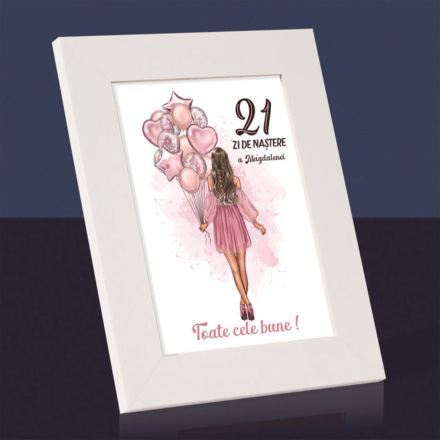 Creator De Personaj: Ziua De Naștere Baloane - Ramă Pentru Fotografii (Horizontală)