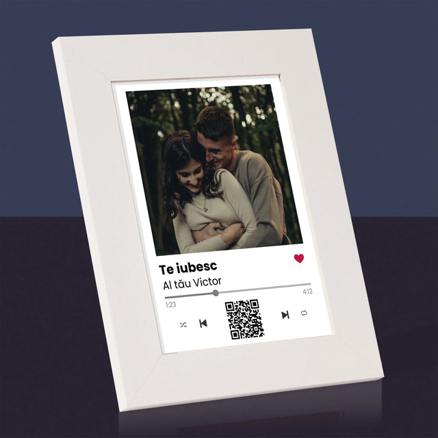 Fotografie Si Semnătură: Spotify Cu Cod Qr - Ramă Pentru Fotografii (Horizontală)