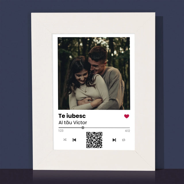 Fotografie Si Semnătură: Spotify Cu Cod Qr - Ramă Pentru Fotografii (Horizontală)