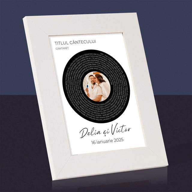 Fotografie Si Semnătură: Textul Cântecului Cu Fotografia Ta - Ramă Pentru Fotografii (Horizontală)