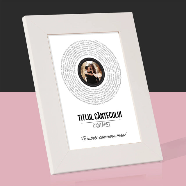 Fotografie Si Semnătură: Textul Cântecului Pe Disc - Ramă Pentru Fotografii (Horizontală)